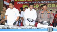 Kepala BP Batam saat menghadiri rilis Narkoba